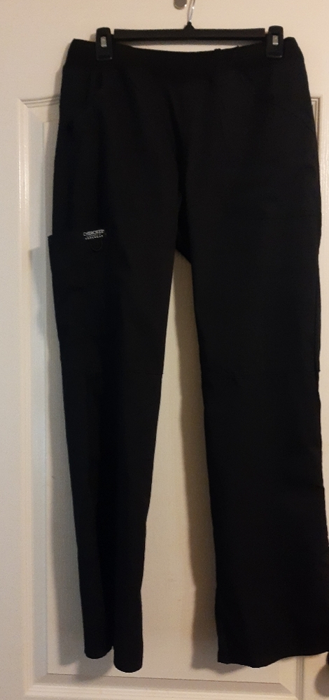 Cherokee Women's Elastic Waistband Cargo Pull-On Scrub Pants